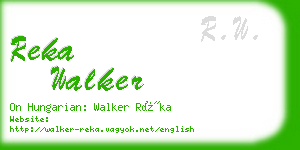 reka walker business card